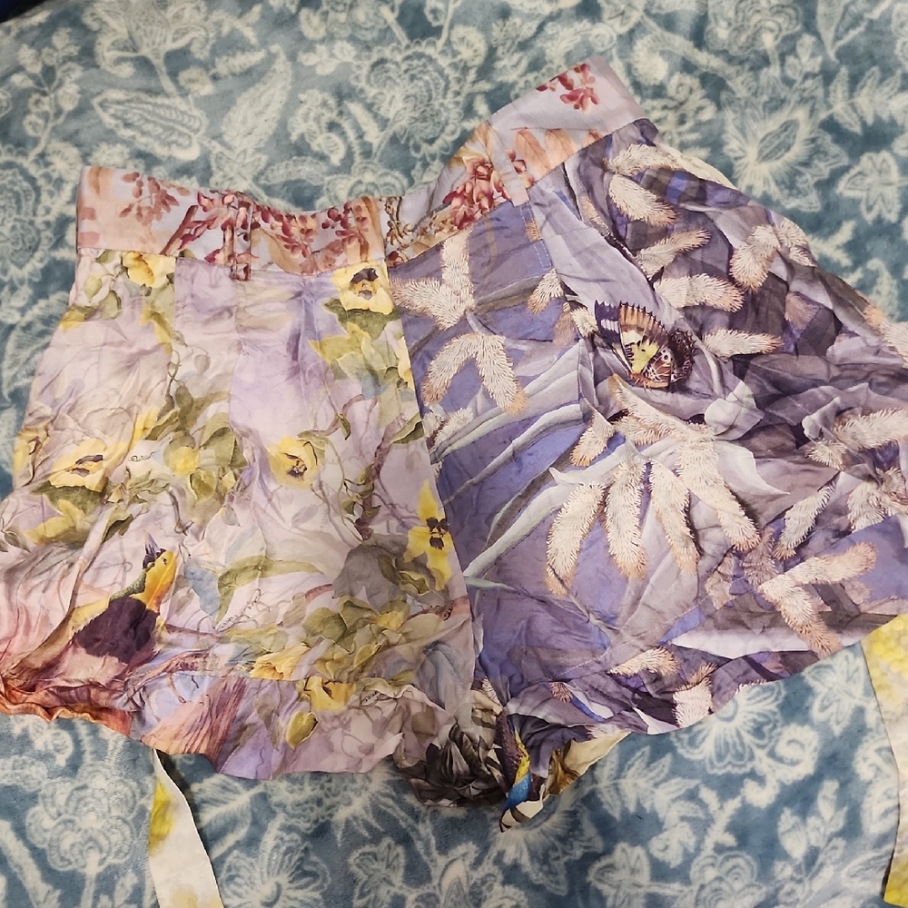 Zimmermann Pink and Purple Floral Shorts